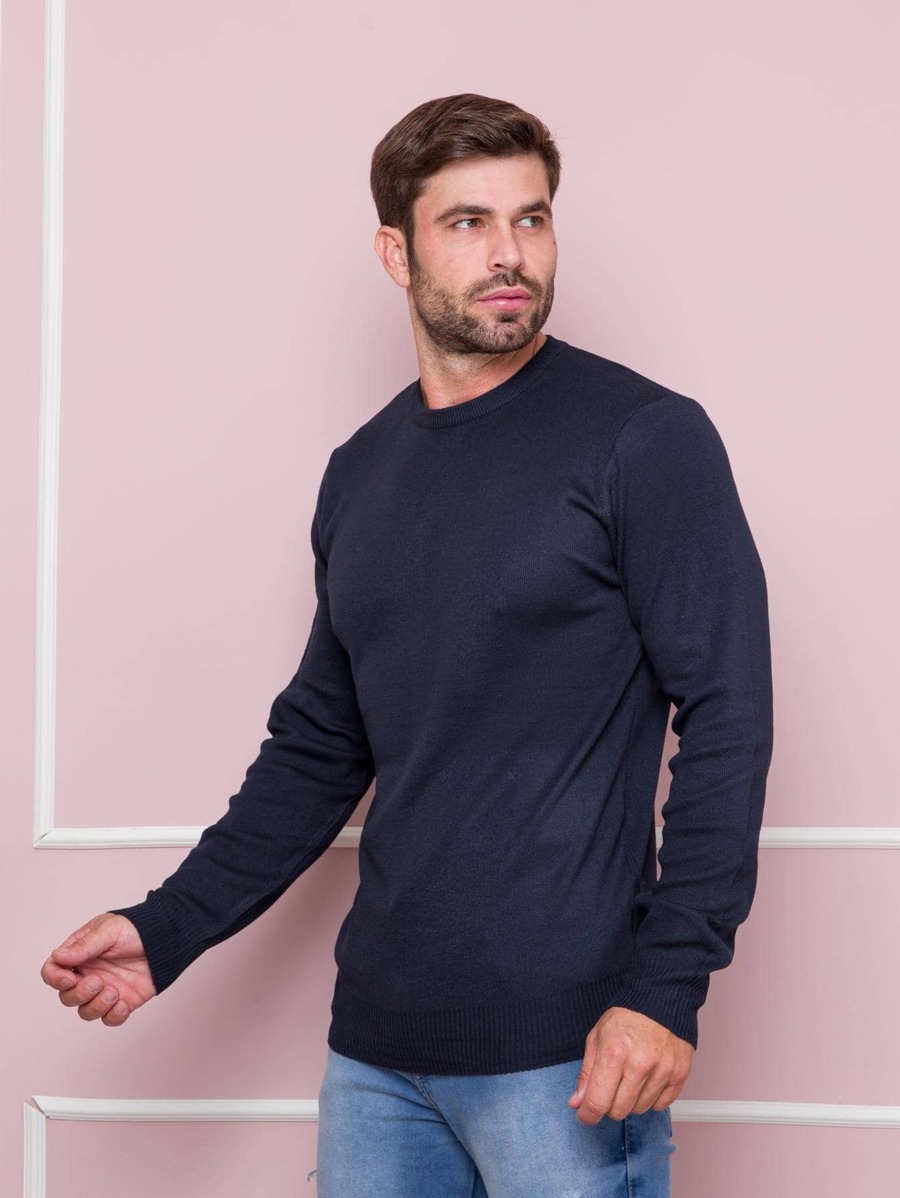 Men Sweaters - Azul Marino - Ver 1
