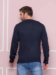 Men Sweaters - Azul Marino - Ver 2