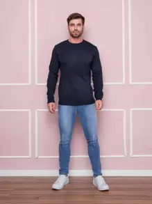 Men Sweaters - Azul Marino - Ver 3