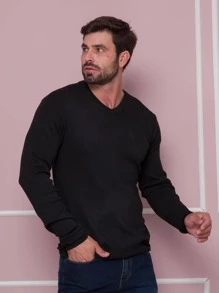 Men Sweaters - 黑色 - 查看 1