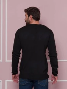 Men Sweaters - 黑色 - 查看 2