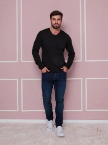 Men Sweaters - 黑色 - 查看 3