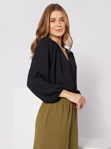 Women Blouses - 黑色 - 查看 4