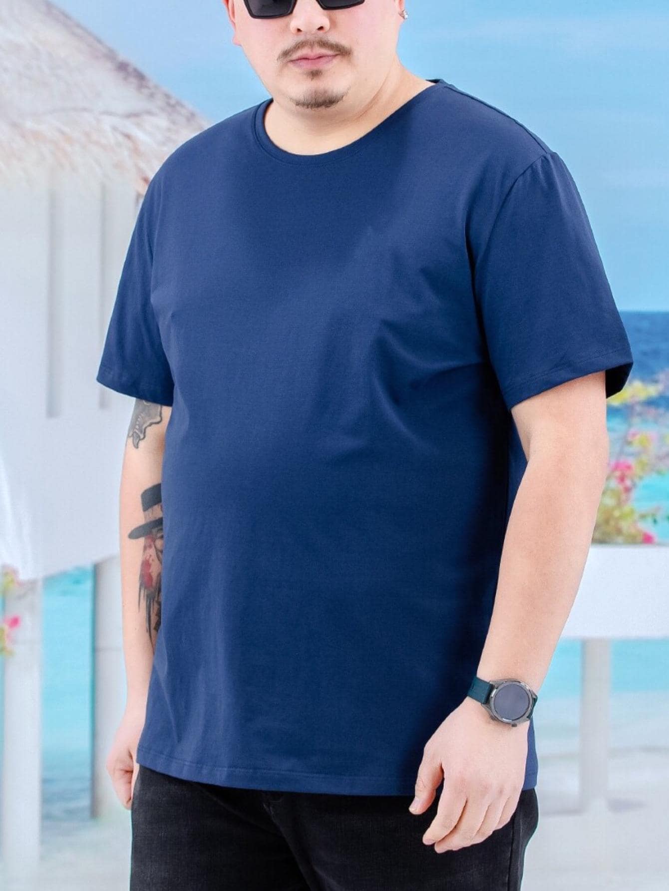 Men T-Shirts & Tanks - 藏蓝色 - 查看 1