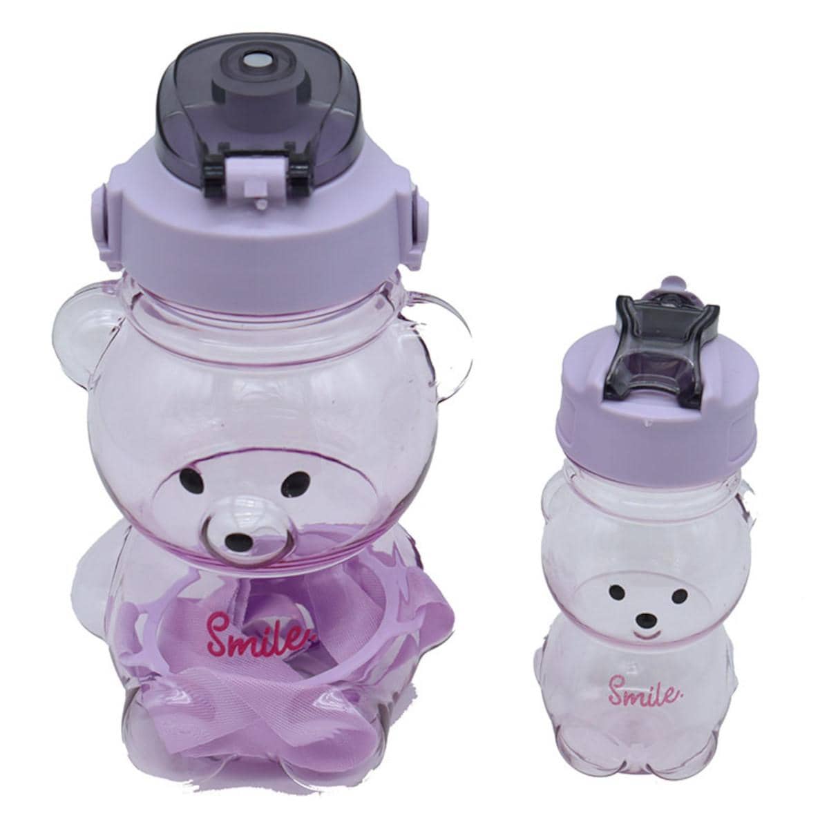 Kawaii Bear Cup Duo With Sitckers - Purple - View 1