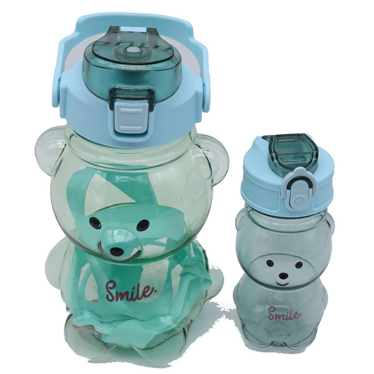 Dúo Termo Vaso Kawaii Oso Osito Con Sitckers - Verde - Ver 1
