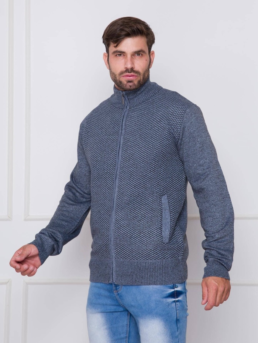 Men Cardigans - Xám - Xem 1