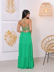 Women Dresses - 薄荷綠 - 查看 3