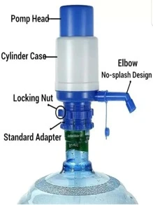 Manual Water Pump Jug Dispenser Kitchen Bottle Serves Easy Without Spilling - 白色 - 查看 2