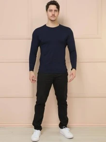 Men T-Shirts & Tanks - Navy Blue - View 5