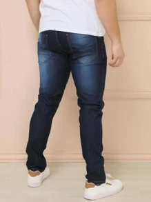Men Jeans - Navy Blue - View 3