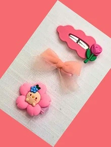 Kit Três (3) Presilhas Bico de Pato Infantil
