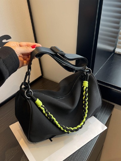 حقيبة هوبو متوسط موحد اللون كاجوال أسلوب