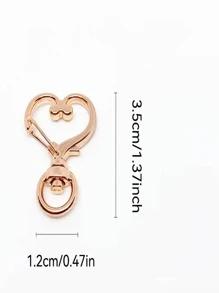 10入組星星和心形鑰匙扣吊飾,diy首飾製作配件,批發,女孩手工材料,節日禮物