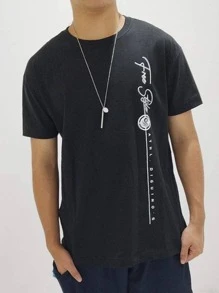 Men T-Shirts & Tanks - 黑色 - 查看 1