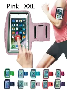 Túi đeo tay thể thao chống nước XXL, phòng tập thể dục, tương thích với iPhone 14 13 12 Mini 11 Pro XS Max XR X 8 7 6 6S Plus SE 2020 2022 5 5S - Hồng - Xem 1
