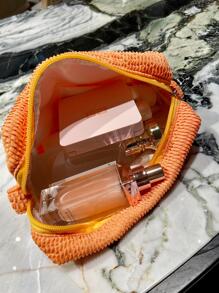 Túi trang điểm di động có dây kéo di động - trái cam - Xem 4