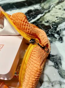 Túi trang điểm di động có dây kéo di động - trái cam - Xem 5