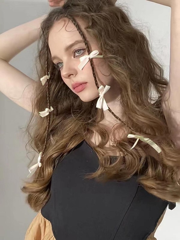 6 قطع مشابك شعر على شكل قلب وفيونكة بألوان صلبة على طراز الباليه لأسلوب Y2K للنساء، اكسسوارات شعر، مشابك شعر، أشياء مدرسية، أنيقة، للكلية، ملابس شتوية للنساء، فيونكات