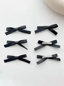 6pcs Women's Y2K Cute Ballet Style Solid Color Sweetheart Butterfly Hair Clips Valentine's Day Valentines Claw Clips Hair Claws Hair Barrettes