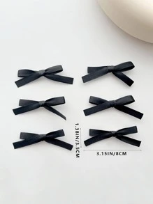 6pcs Women's Y2K Cute Ballet Style Solid Color Sweetheart Butterfly Hair Clips Valentine's Day Valentines Claw Clips Hair Claws Hair Barrettes