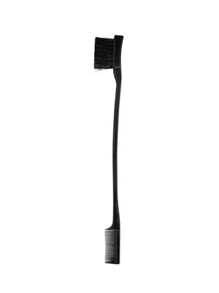 Pente escovinha para baby hair cabelos beleza acessórios salão 2 em 1 - Preto - Visão 1