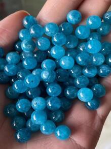 Hạt đá Apatite màu xanh sáng tự nhiên để làm đồ trang sức - Màu xanh lam - Xem 3