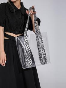 Dedoo Clear Tote Bag Double Handle Large Capacity - Multicolor - View 1