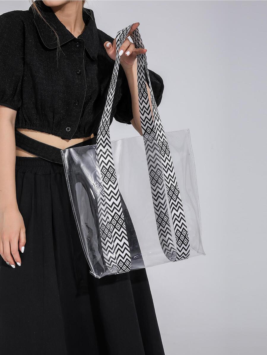 Dedoo Clear Tote Bag Double Handle Large Capacity - Multicolor - View 1