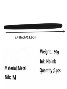 1pc Iron Alloy Pen - Black - View 9