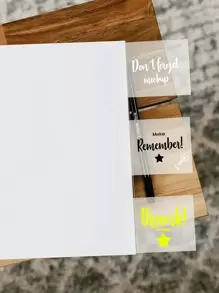 PET Transparent Waterproof Creative Personalized Sticky Notes 2pcs/10pcs/20pcs Back To School
