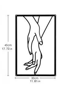 1入組手掌和幾何樣式掛飾 - 黑色 - 查看 3