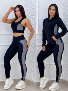 Women Sports Sets - Black - View 1
