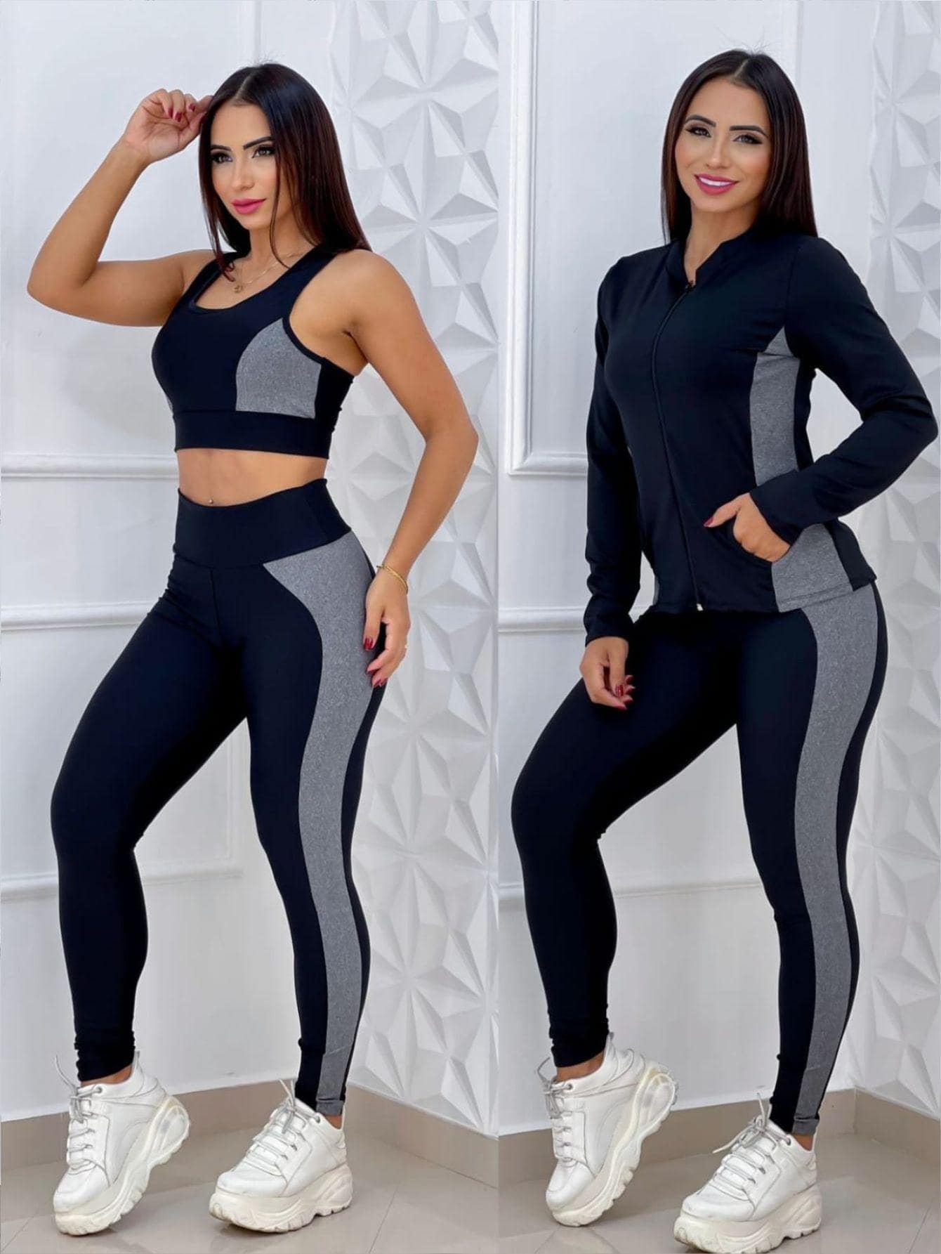 Women Sports Sets - Black - View 1