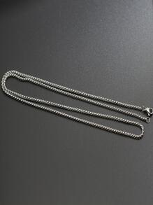 1 vòng cổ dây chuyền hông hông dành cho nữ dành cho nam giới dạo phố - Bạc - Xem 1