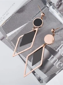 幾何耳墜 - 玫瑰金 - 查看 4