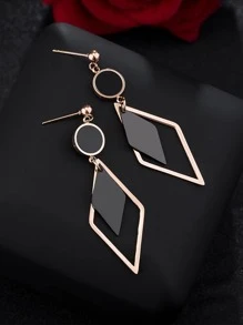 幾何耳墜 - 玫瑰金 - 查看 2