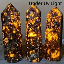 1入組石頭塔自然UV寶石水晶石英裝飾工藝 - 彩色 - 查看 1