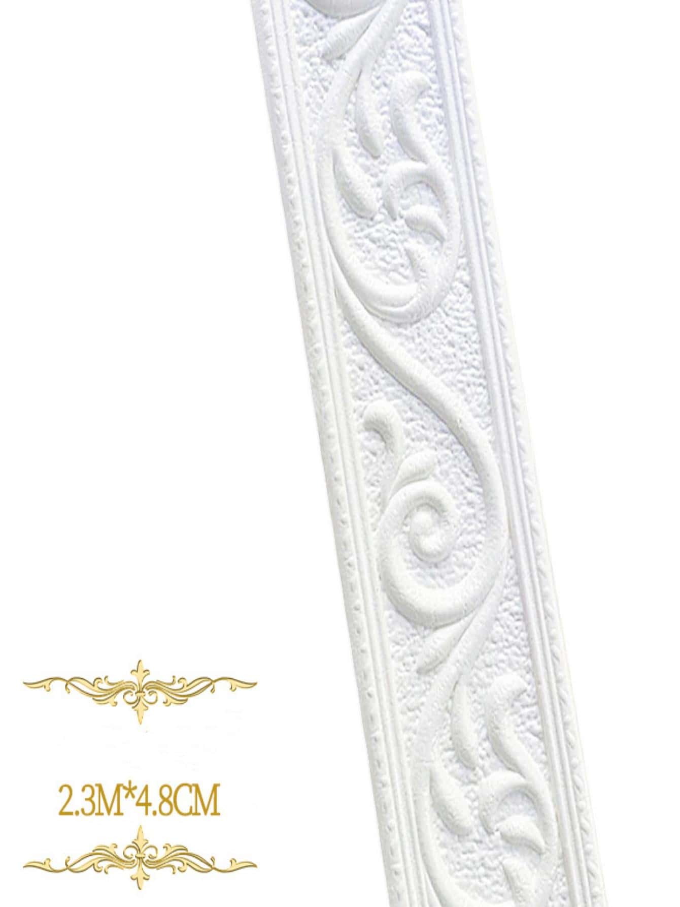 1 pieza Pegatina de cintura con diseño vintage - Blanco - Ver 1