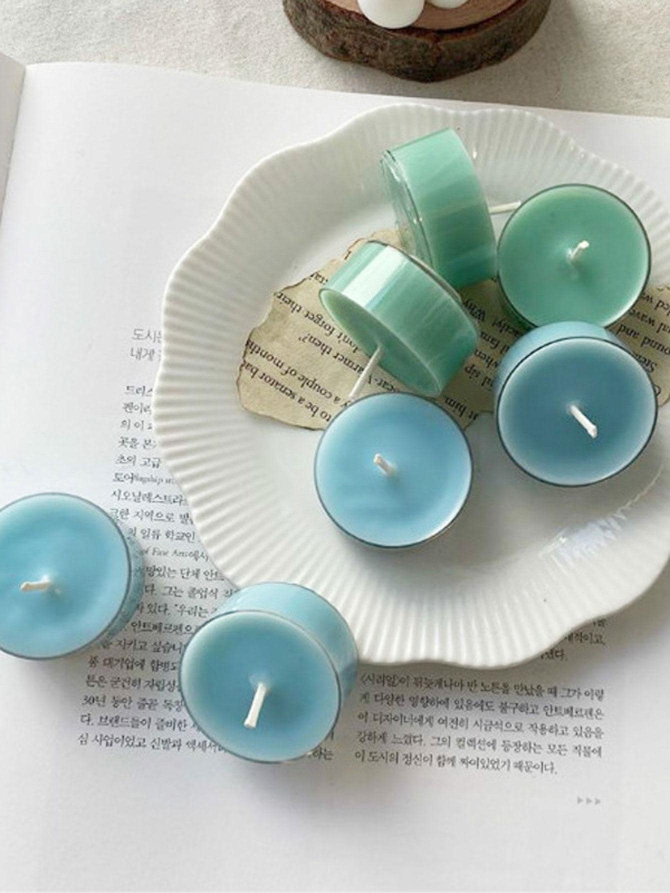 5入組素色蠟燭杯子 - 白色 - 查看 1