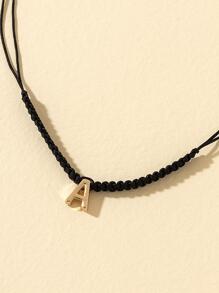 Vòng cổ chữ Charm - màu đen - Xem 4