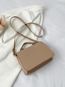 Bolsa cuadrada pequeño de cheurón guateado con diseño de mariposa asa superior