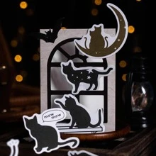 20入組卡通圖案現代多功能貼紙適用於學生 - 藍色 - 查看 8