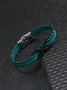 Vòng tay trang trí biểu tượng vô cực cho nam - màu xanh lá - Xem 1