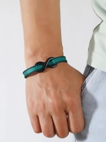 Vòng tay trang trí biểu tượng vô cực cho nam - màu xanh lá - Xem 3