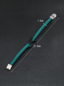 Vòng tay trang trí biểu tượng vô cực cho nam - màu xanh lá - Xem 5