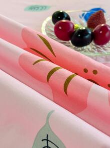 2pcs Floral & Letter Graphic Pillowcase Without Filler - Pink - View 4