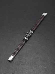 Pulsera de decoración de ancla para hombre para un regalo elegante para fiesta - Café - Ver 3