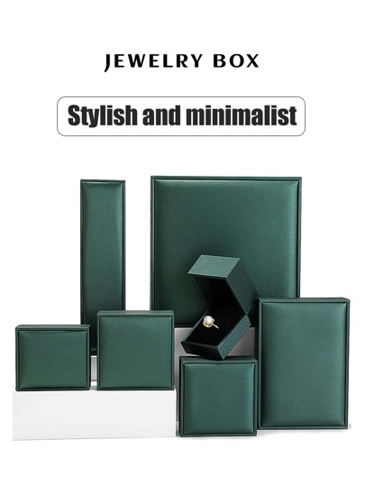 1 pezzo Elegante semplice portagioie con trafila in PU: anello, orecchini, bracciale, organizer per collane, adatto per l'imballaggio di gioielli