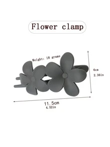 花朵裝飾髮夾 - 咖啡棕 - 查看 2